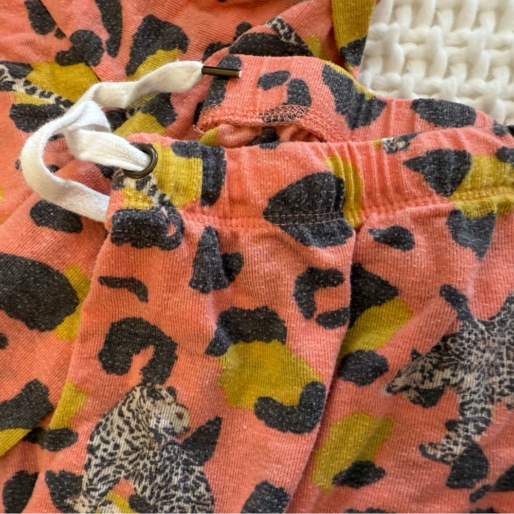 Leopard Print Pajamas - Salmon/Teal 🐆 Honeydew Brand - Picture 6 of 8